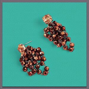 Anthropologie Waterfall Beaded Drop Earrings
